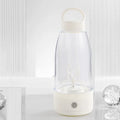 Automatic electric shaker bottle with USB port and handle in green, pink, or white