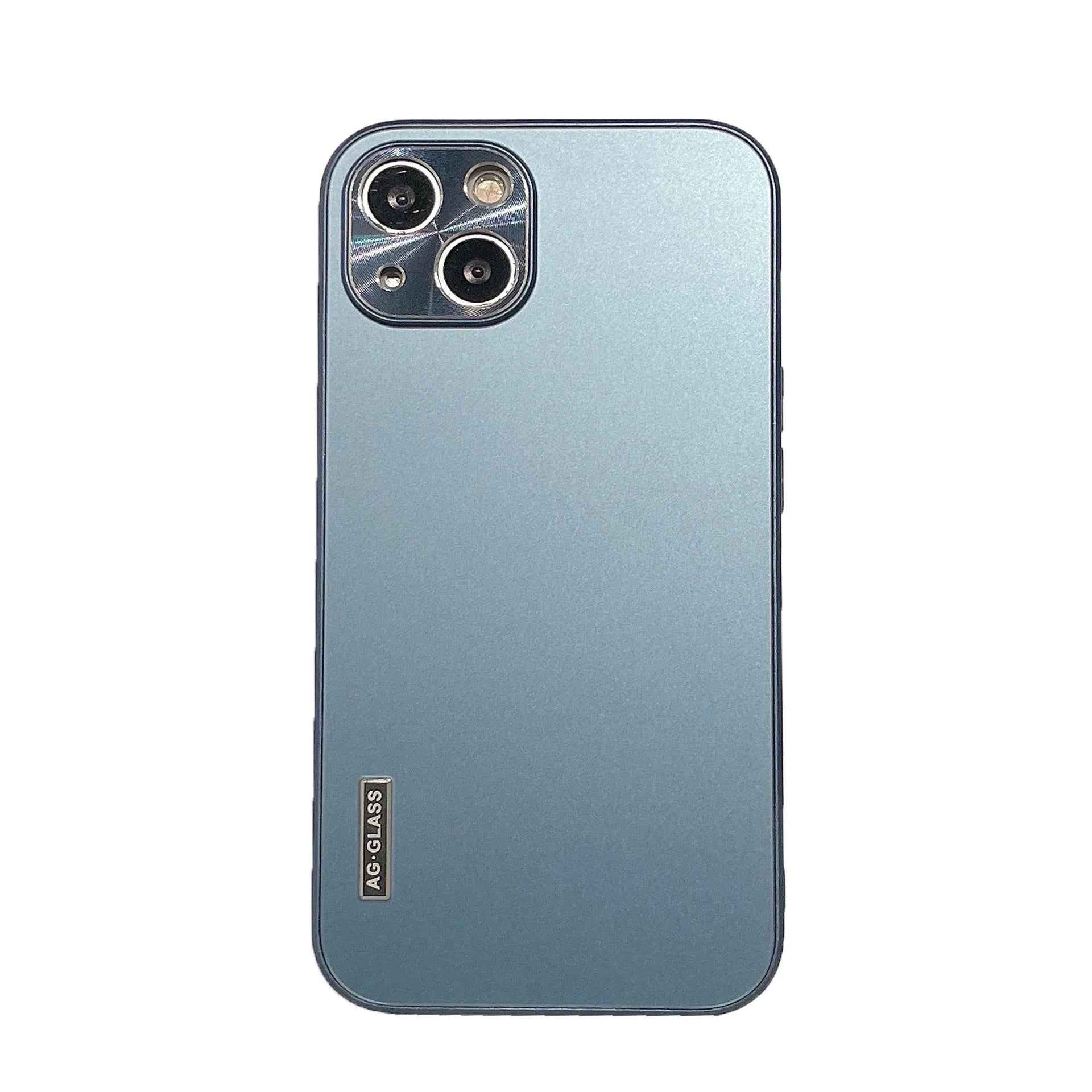 Frosted glass fine hole phone case for iPhone XSmax with metal lens in black