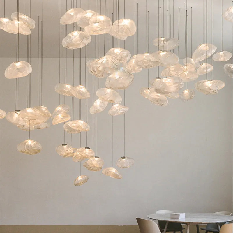 Postmodern light luxury glass decorative chandelier in modern simplicity design