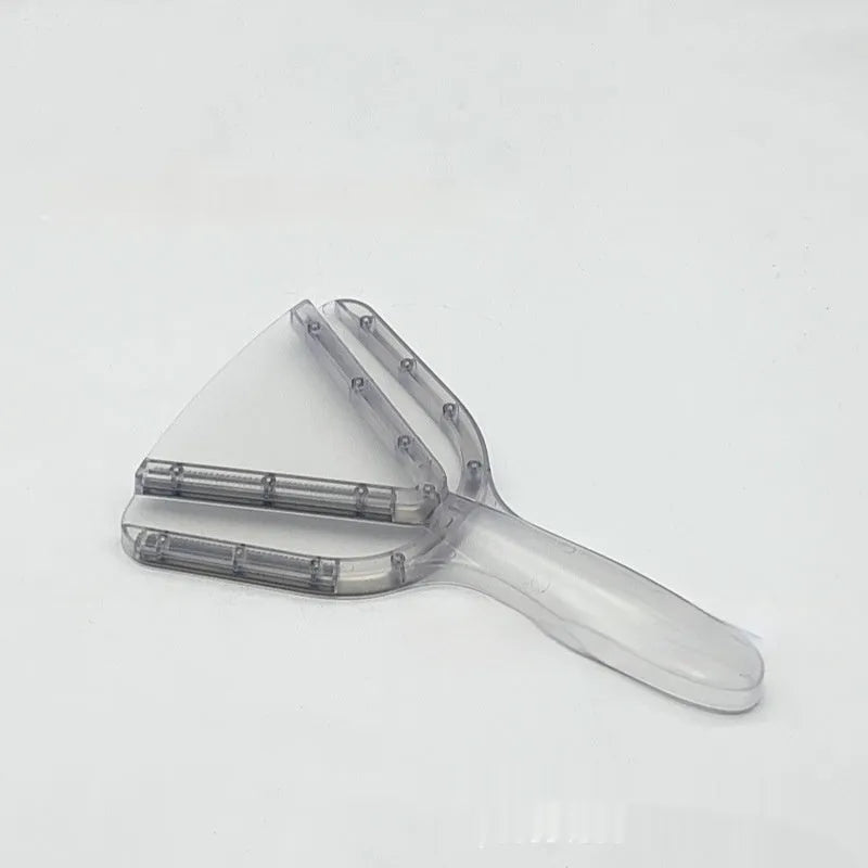 Red and grey adjustable telescopic can opener and bottle opener tool with non-slip handles on a white background.