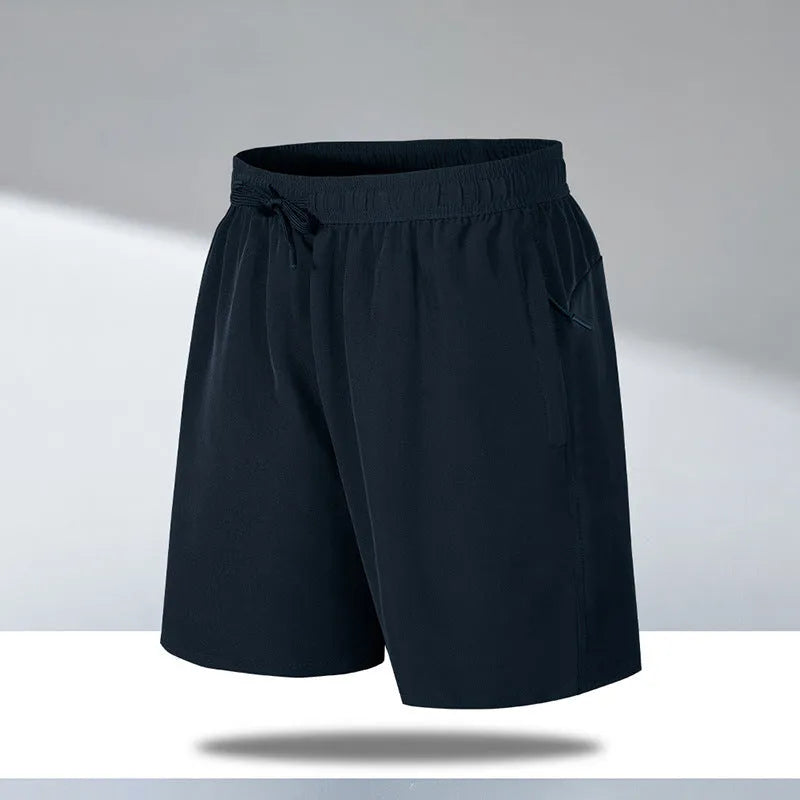 Men's loose fit quick-drying polyester sports shorts in various colours