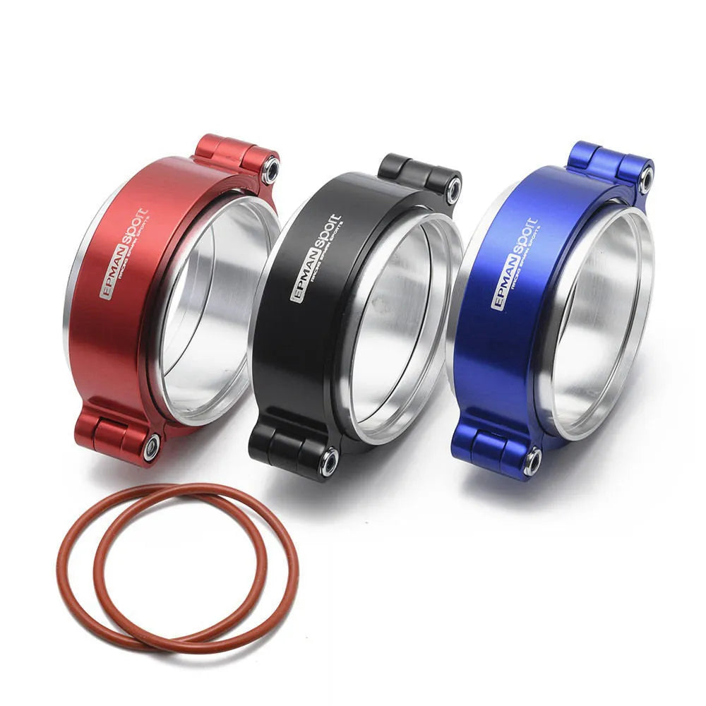 Aluminium fixed movement clamp for car exhaust modification in three colour options