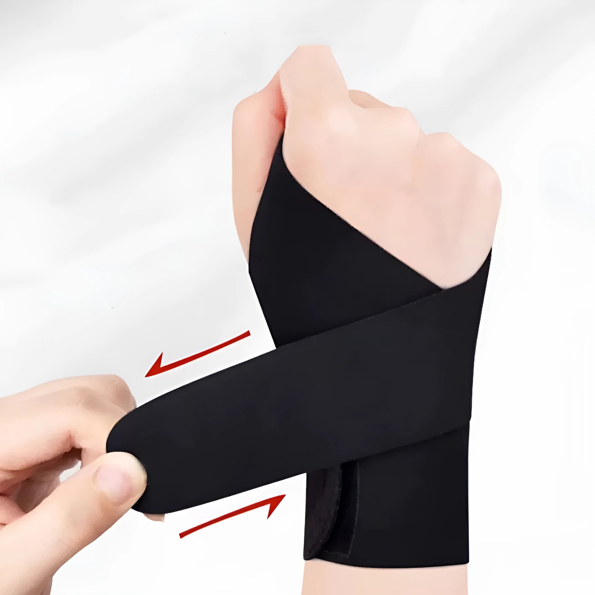 Adjustable athletic wristguards for sports wrist support in black colour