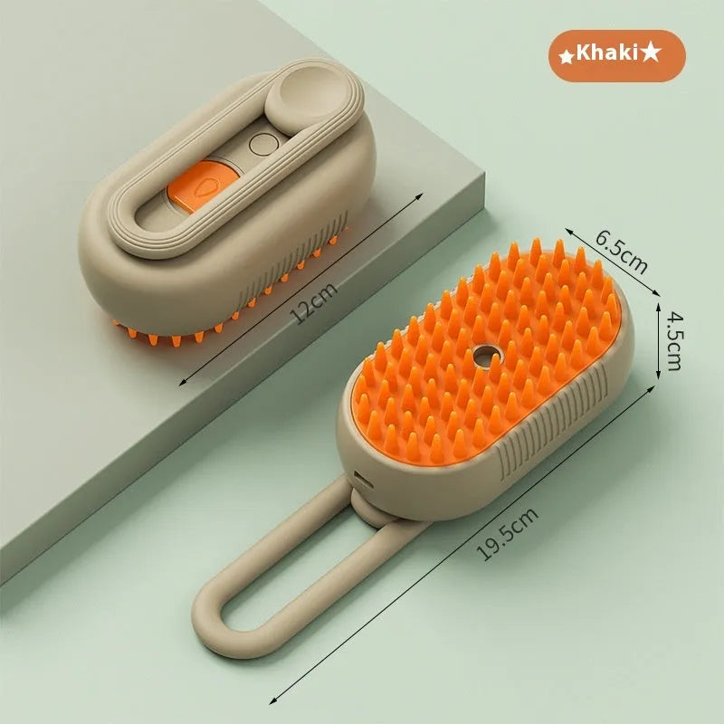 Dog grooming kit with a bottle of wash-free detangling spray and a matching ABS plastic massage comb.