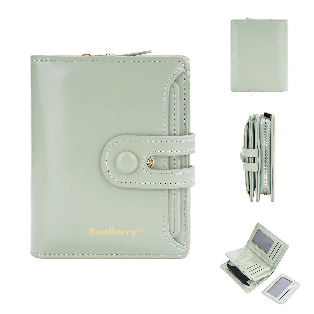 Women's PU leather card holder wallet available in multiple colours with polyester lining