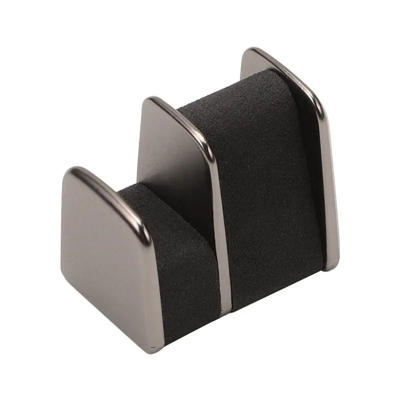 Zinc alloy car dashboard sunglasses clip with leather finish in choice of colours