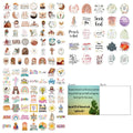 Assortment of 50 printed graffiti design vinyl stickers for personalising laptops and water bottles.