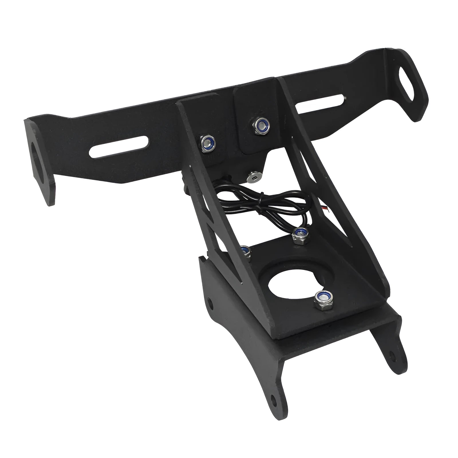 Black aluminium alloy Honda motorcycle rear licence plate holder with fixed mounting bracket
