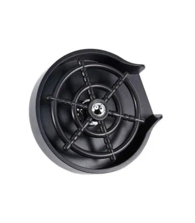 Black stainless steel high-pressure glass washer with ABS base and copper hose connector