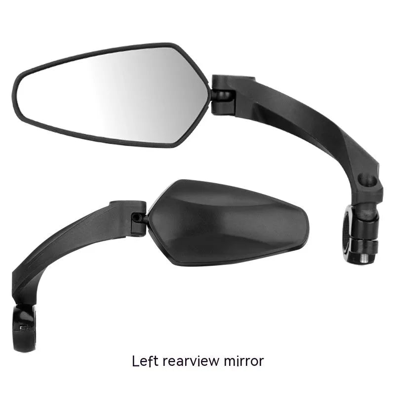 Black acrylic rearview mirror for mountain bike handlebars
