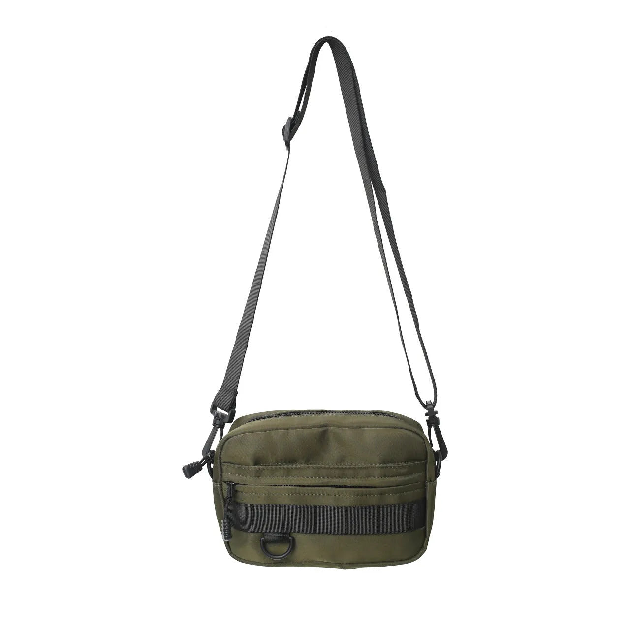 Men's nylon messenger bag in street style with 22cm length and crossbody strap