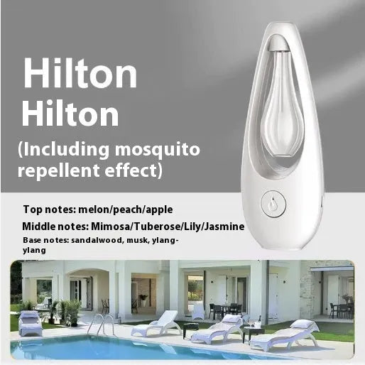Ultrasonic aroma diffuser and mosquito repellent device with essential oil or repellent liquid bottle