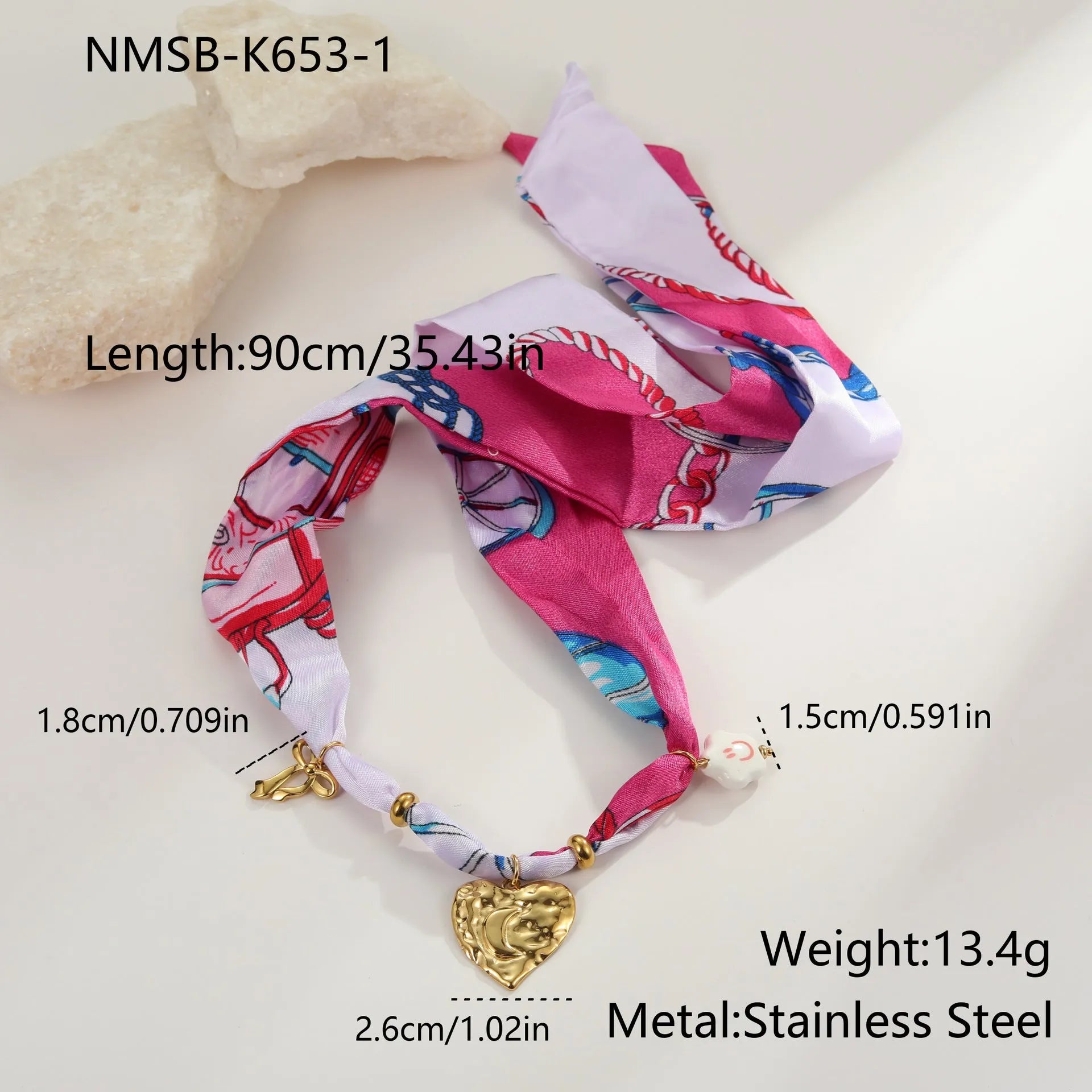 Stainless steel love pendant necklace and matching bracelet set with geometric design