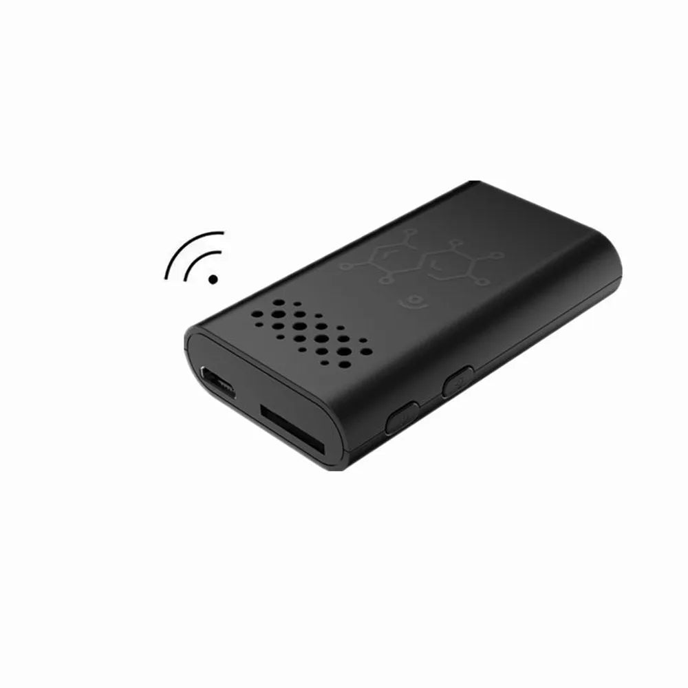 Black indoor WiFi security camera for baby monitoring with 1080p HD definition