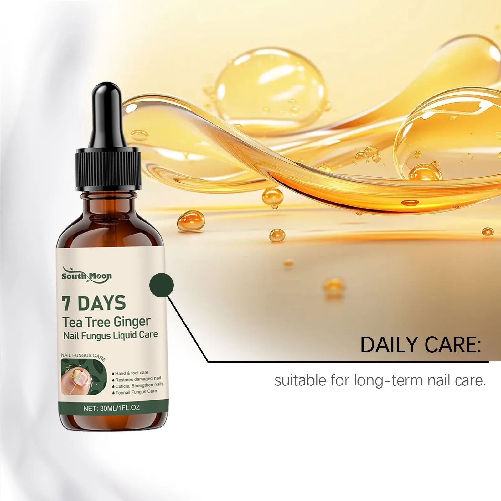 30ml nail care solution bottle for daily brightening and nourishing treatment