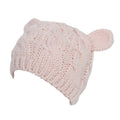 Hand made 3D cat ear knitted winter beanie in wool material showing multiple colour options
