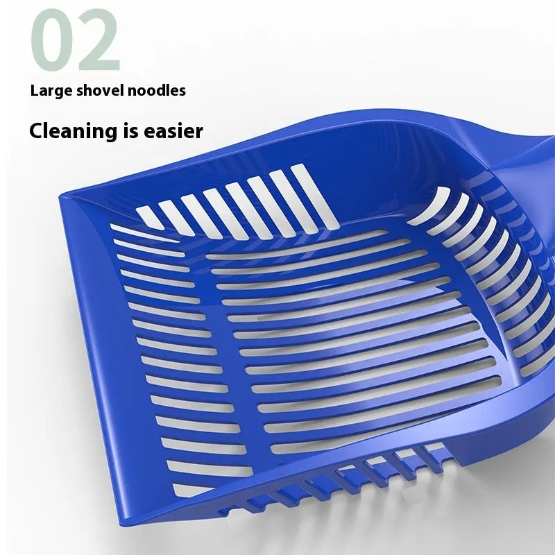 Plastic cat litter scoop in red, yellow or blue colour for toilet cleaning