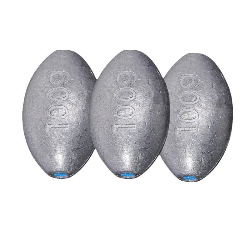 Tongxin scale sinker sea fishing lead weight with plastic core olive design in rugby shape