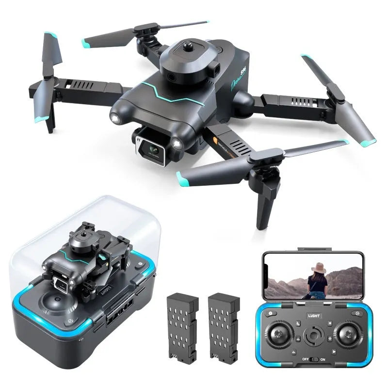 S96-black four-axis aerial photography drone with dual cameras and obstacle avoidance system