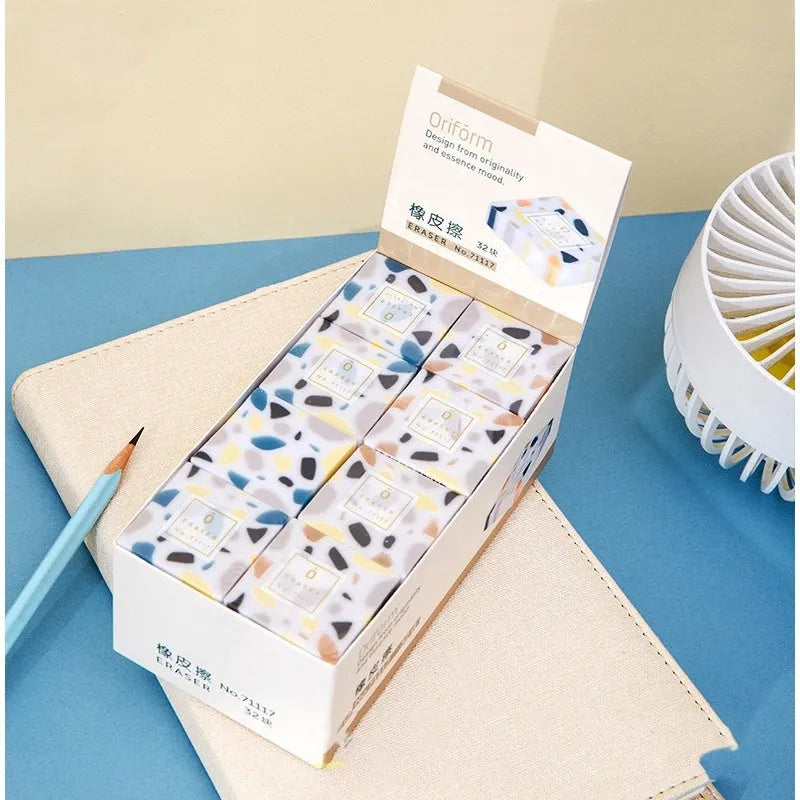 Brick shape traceless rubber eraser for student pencil correction