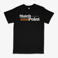 Black men's T-shirt with 3D digital printed pattern, round neck and short sleeves