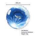 Colourful thick PVC ski ring toy for winter outdoor snow play.