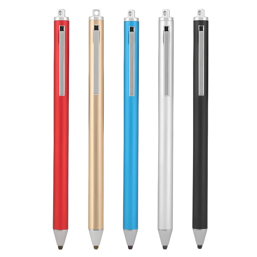Metal capacitive stylus with fine 1.5mm tip for tablets and phones in seven colour options