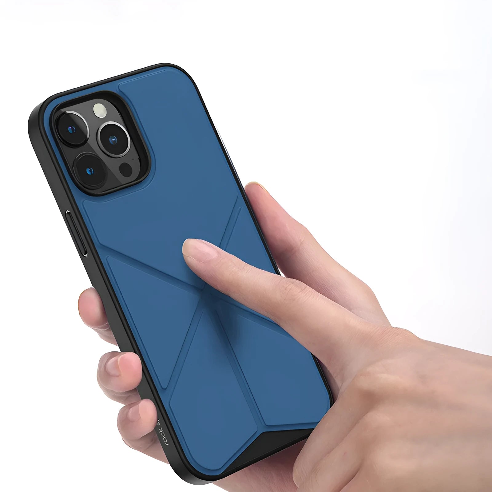 A black TPU back cover case for an iPhone 13 Pro Max on a white background.