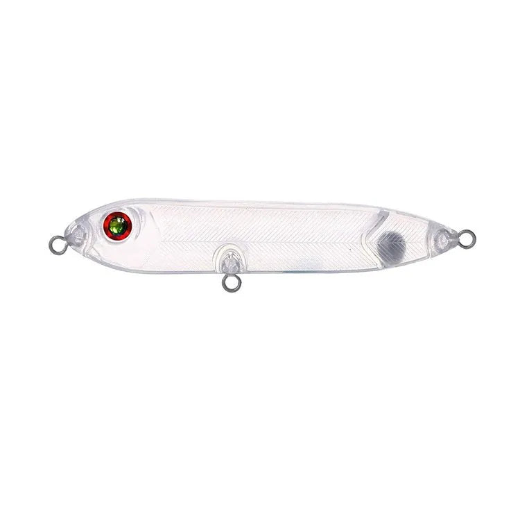 Transparent 9.5cm DIY fishing lure blank body with 7mm eye socket for custom bait making