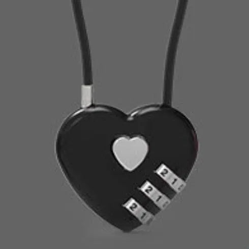 Peach heart shaped cable lock with a long steel rope in a choice of colours.