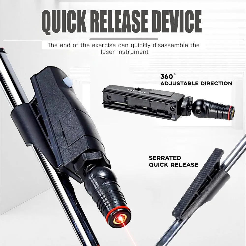 Black golf laser aiming instrument for putting alignment practice