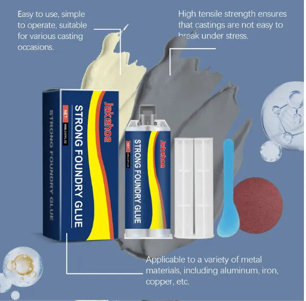 85ml metal sealant epoxy adhesive kit with push rod, scraper, and sandpaper for stainless steel copper aluminum repair