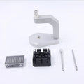 Silver tool steel press strap removal tool with precision blade for watches and electronics