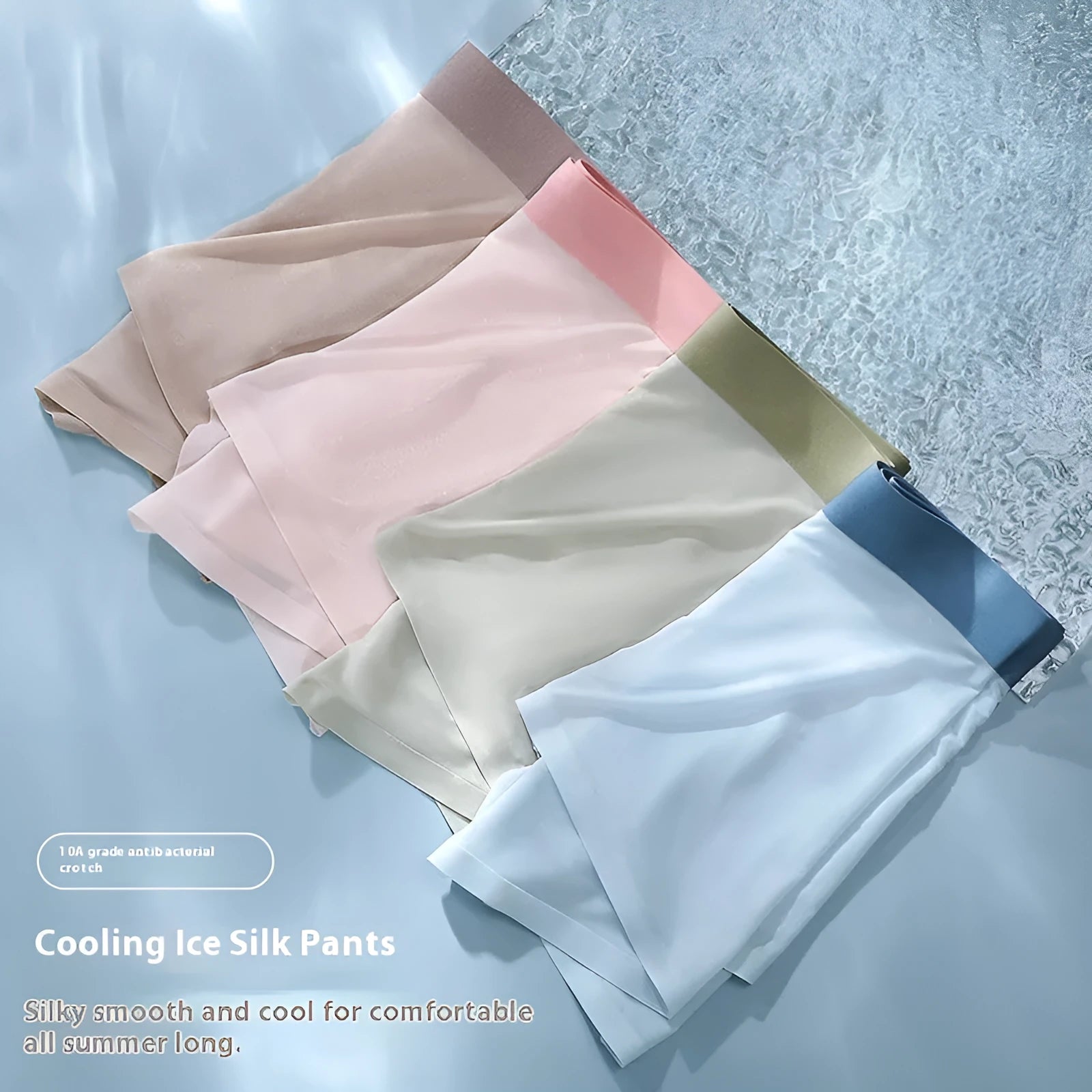 Men's graphene ice silk seamless shorts in multiple colours with hip-lifting design