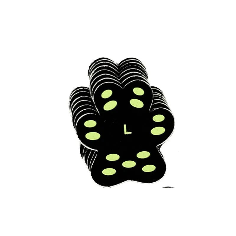 Clear pack of eight beige silicone cloth claw protection pads for dogs, labelled S or M size.