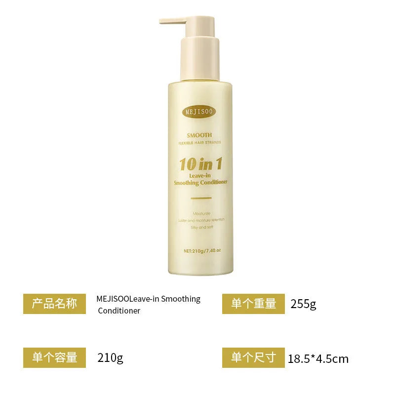 210g wash-free soft 10-in-1 hair conditioner bottle for ladies