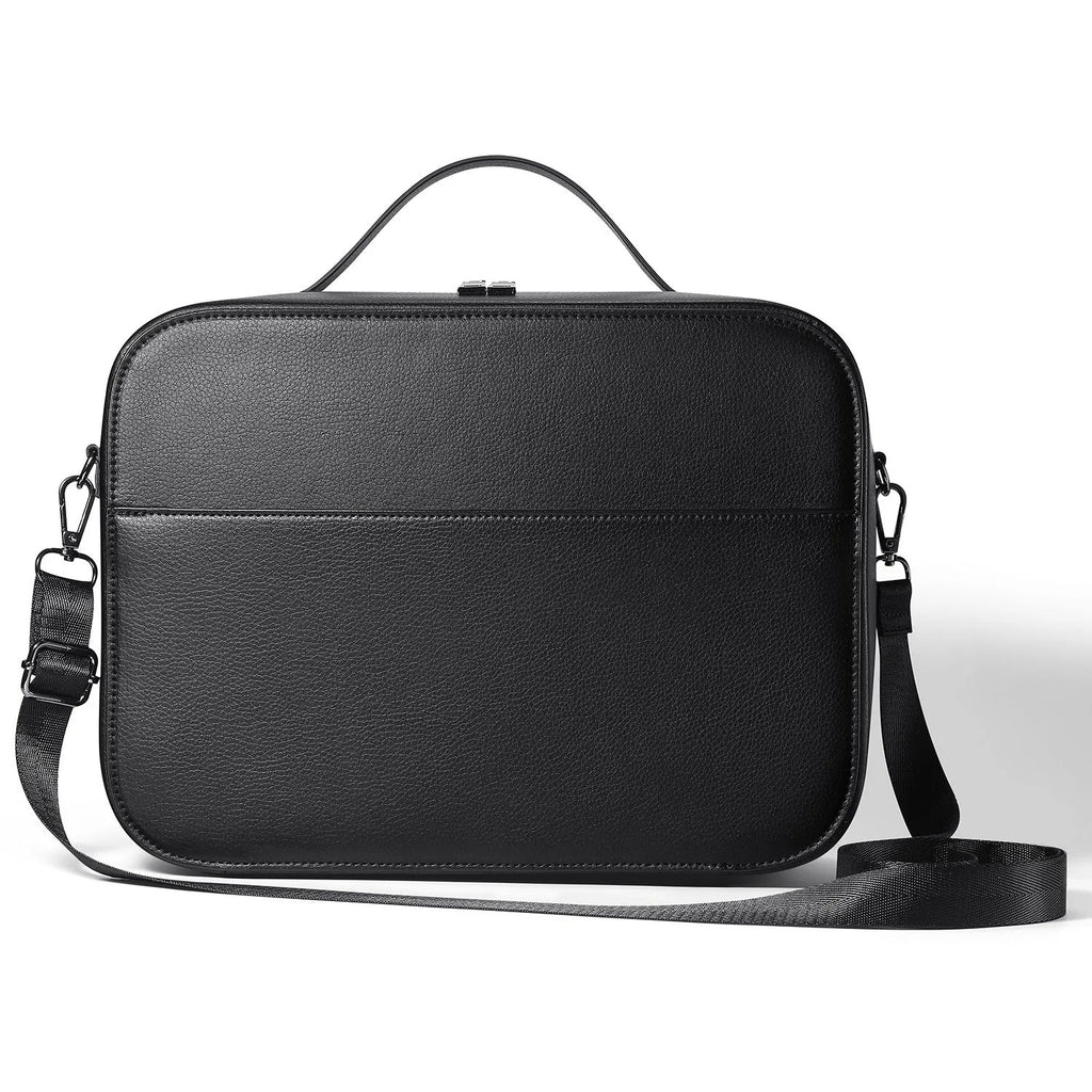 Vision Pro MR glasses superfiber storage box in black colour showing interior compartment
