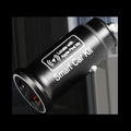 Black car charger GPS locator device for OBD-II port vehicle tracking.