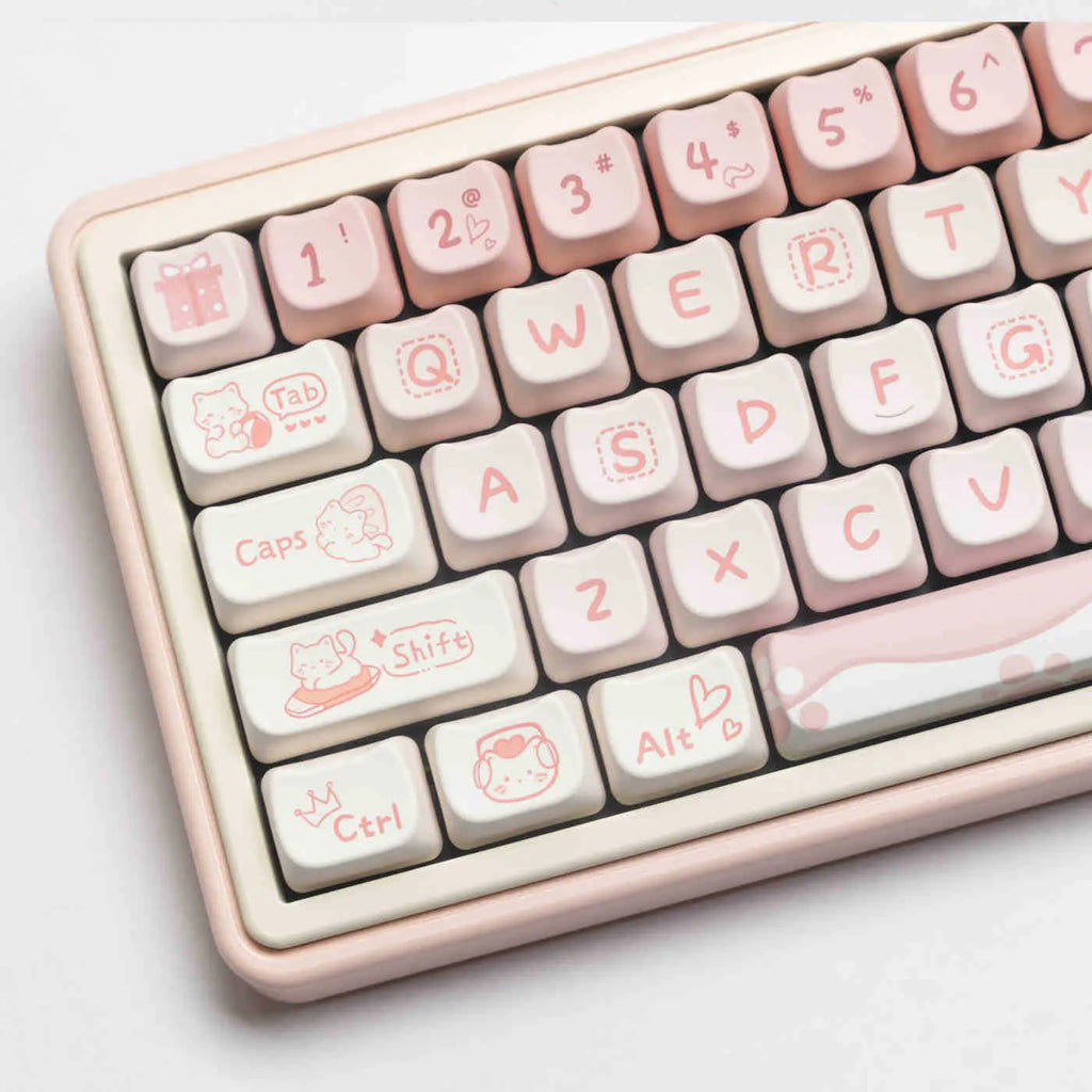Full set of PBT sublimation key caps for mechanical keyboard customisation