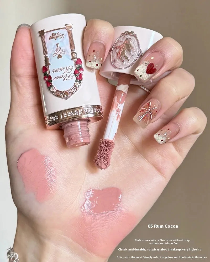 Strawberry Cupid Liquid Blush makeup product in six different shade bottles