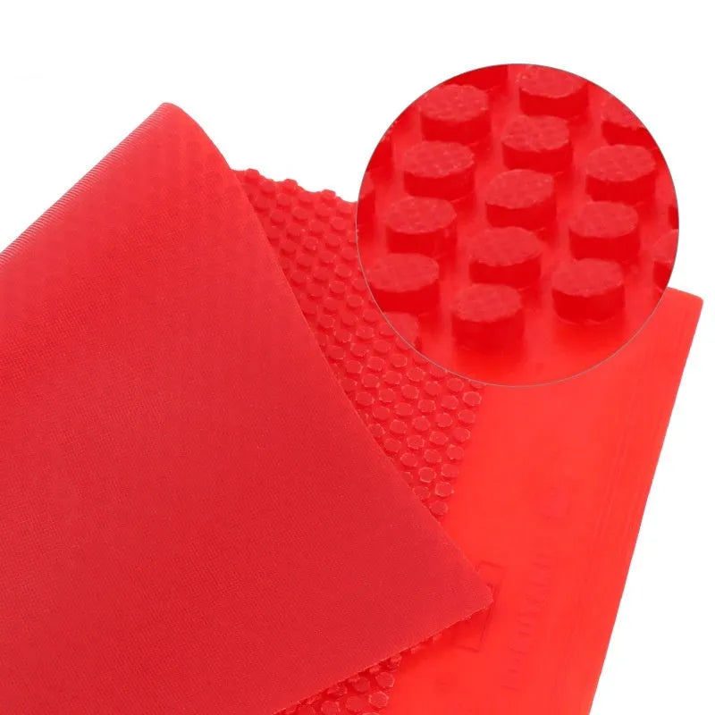 Single table tennis rubber sheet with small-particle texture in black and red colour options