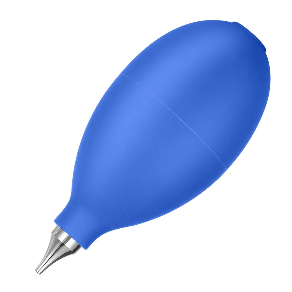 Black and blue rubber dust removal air blowing tool for cleaning cameras, phones and clocks
