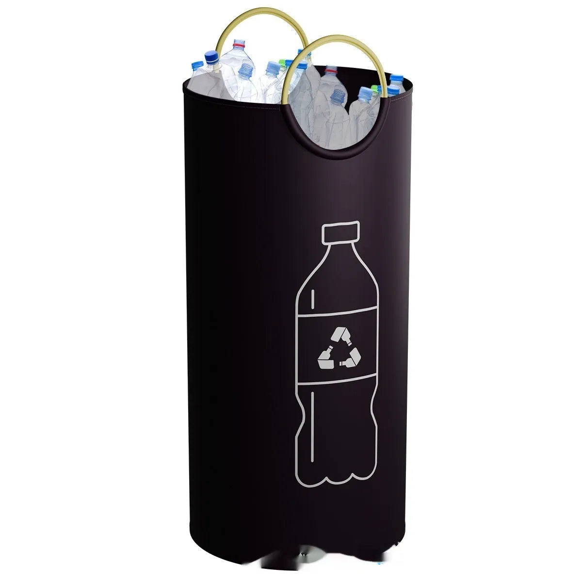 Portable round plastic trash can with 38x72cm dimensions for office and outdoor use