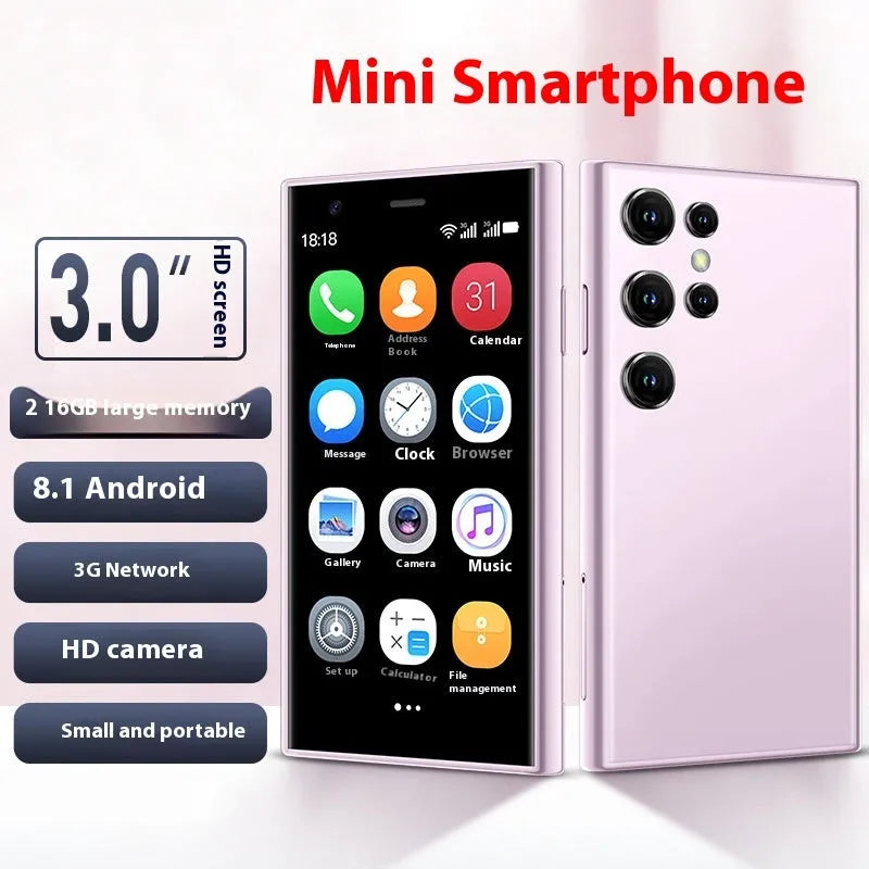 S23PRO & XS15 mini smartphone in black, green, or pink purple with 30cm screen.