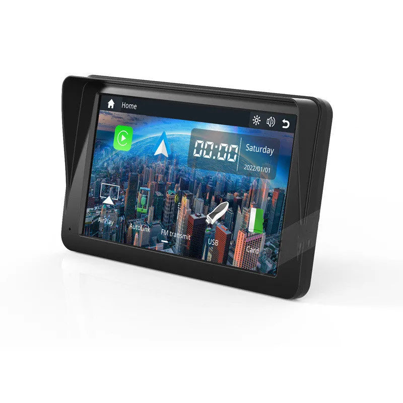 7 inch portable car smart screen with wireless CarPlay on retractable bracket for universal vehicle installation