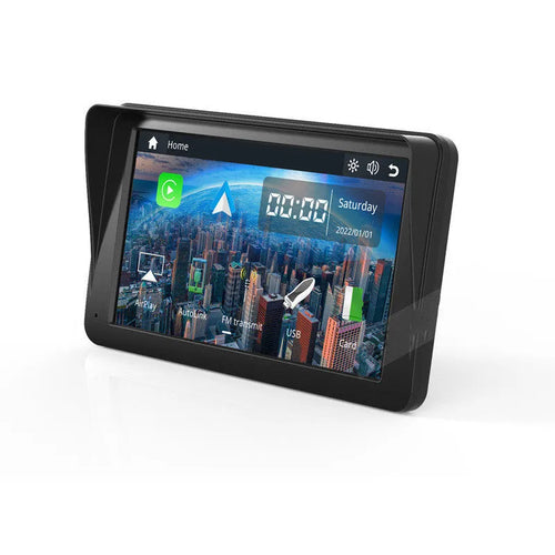 7 inch portable car smart screen with wireless CarPlay on retractable bracket for universal vehicle installation