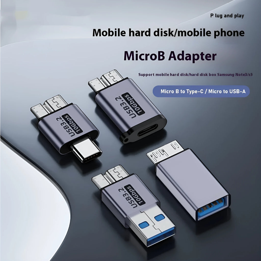 USB AM to Micro-B adapter with four interface form options for legacy device connectivity