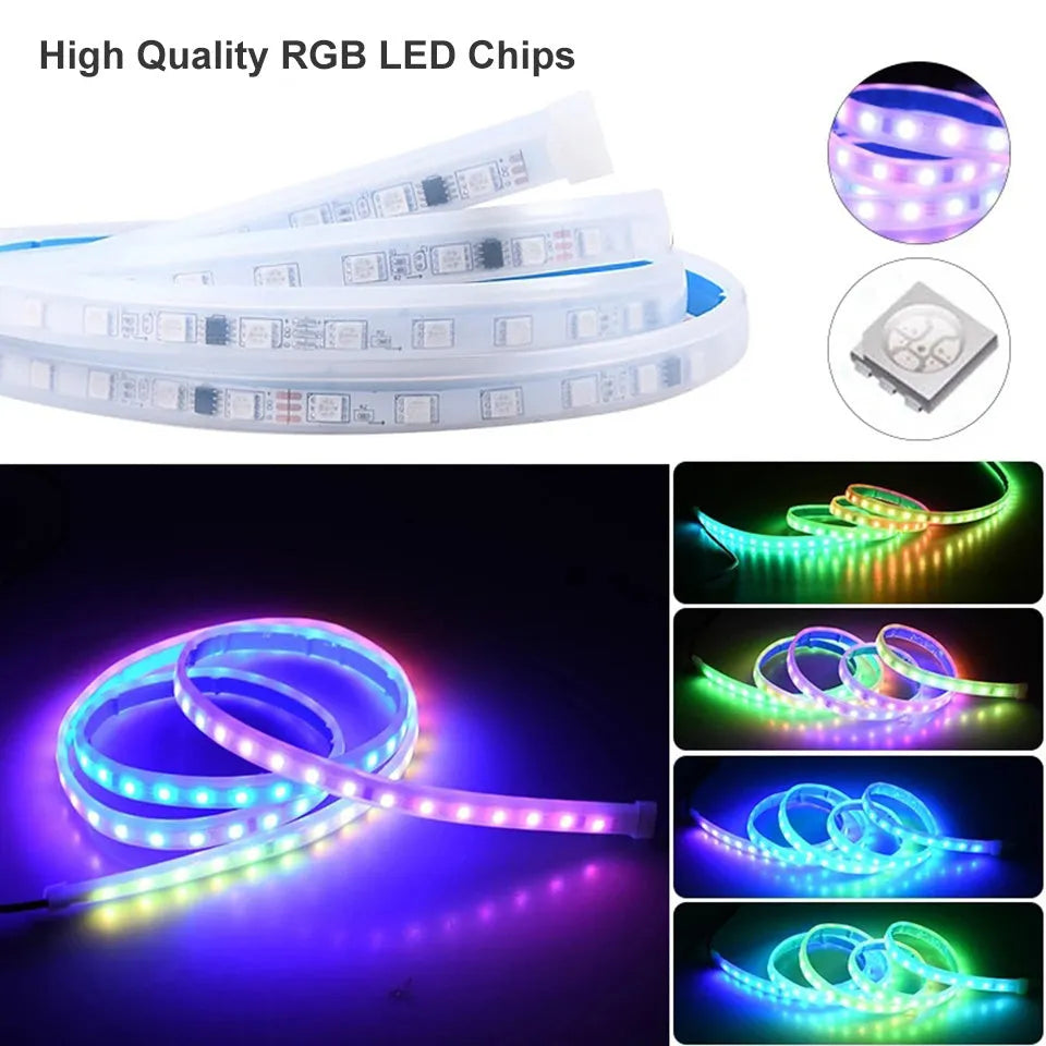 Automotive engine cover LED light strip in white, red, blue or colourful streamer modes for General Motors vehicles