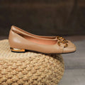 Women's Wanwan Lei style black pumps with metal detail, square toe, and over 8cm high heel.