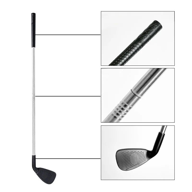 Metal golf club set with adult and children's versions for outdoor family sport